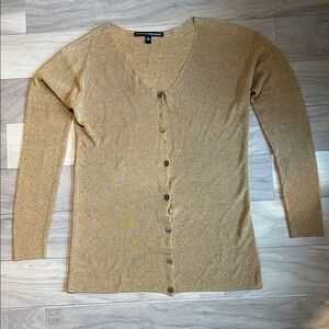 Vintage Ellen Tracy 100% Silk Camel Women’s Cardigan Sweater Size M